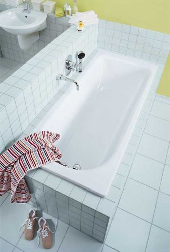 Kaldewei SANIFORM PLUS Стальная ванна Mod.375-1 180*80*41, alpine white, без ножек в Новокубанске