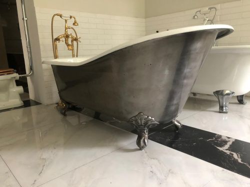 Чугунная ванна Goldman Element Loft 168x78x44x60 на лапах, с хромированным сифоном в Новокубанске