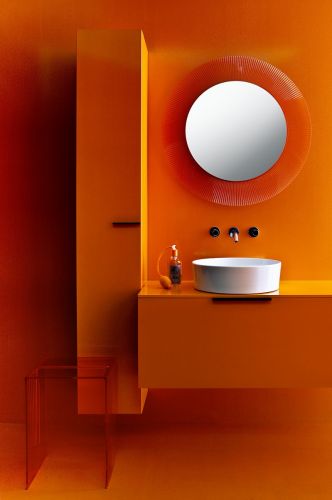 K BY LAUFEN зеркало круглое 780 мм orange в Новокубанске
